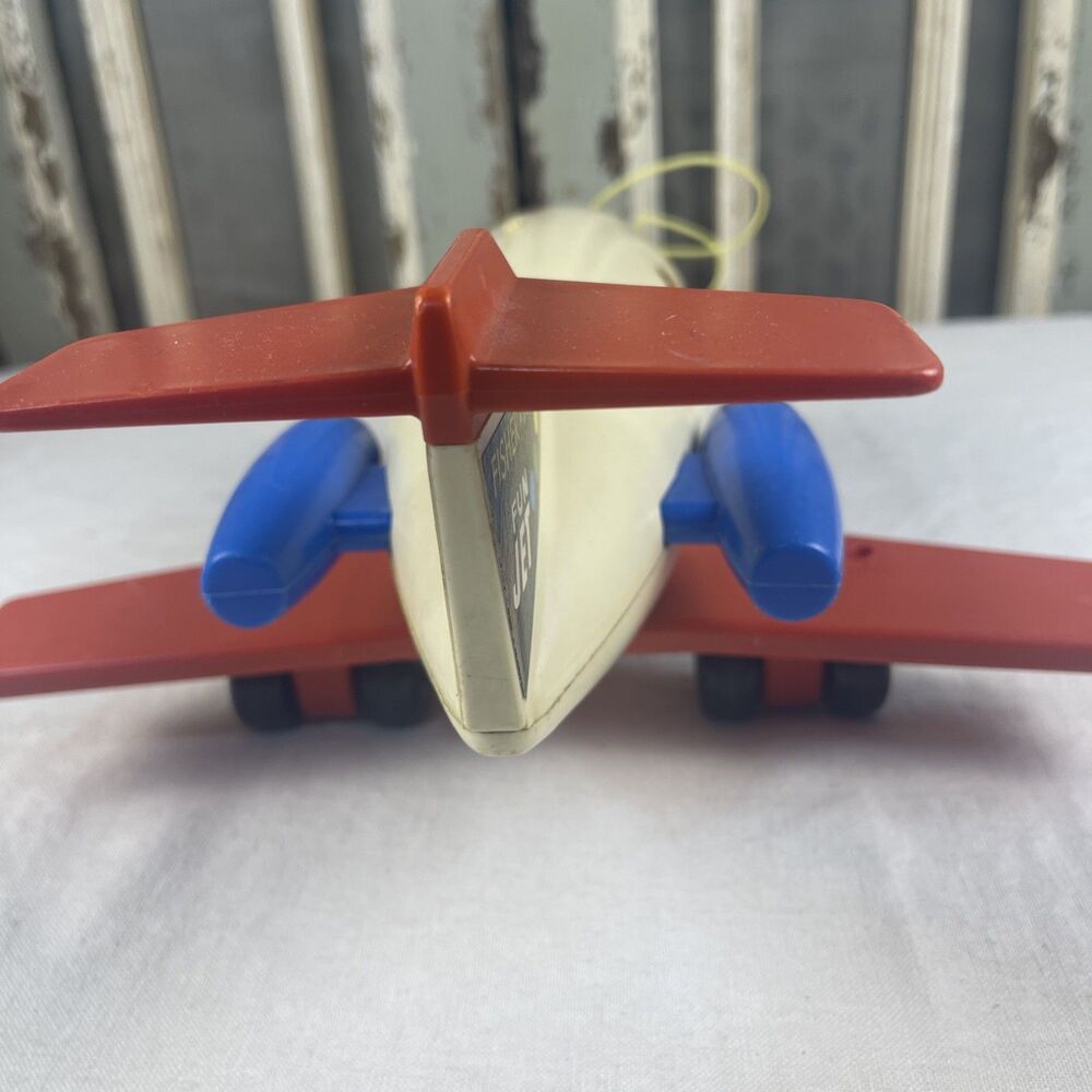 1970s Fisher Price Vintage Little People Fun Toy Jet Airplane Plane  Toy - Picture 4 of 10